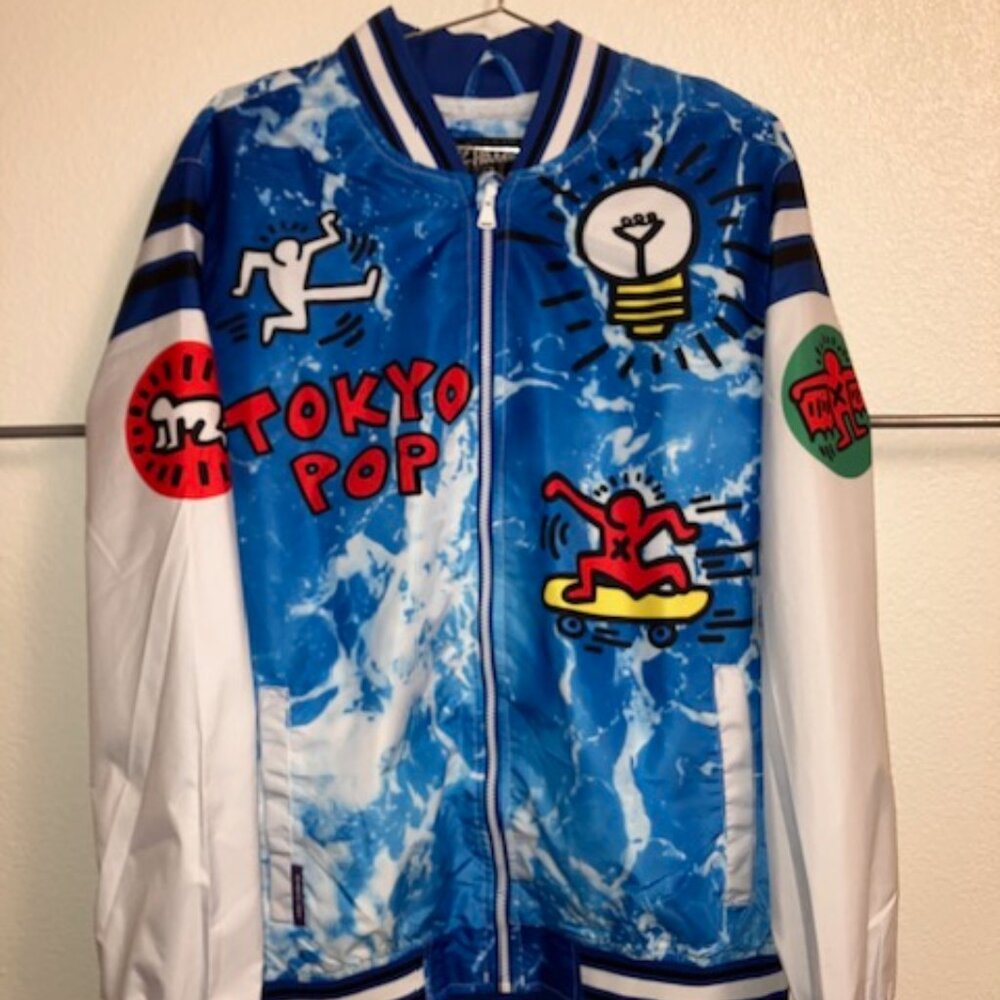 NWT Primo Keith Haring Members Only Unisex Large Tokyo Pop Splash Camo FREE SHIP